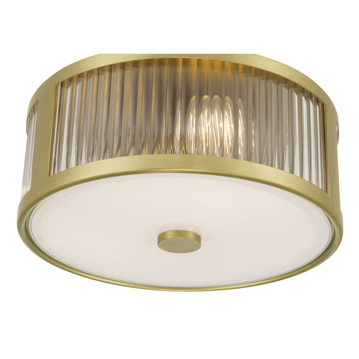 Millennium - 23203-VB - Three Light Flush Mount - Ardezia - Vintage Brass