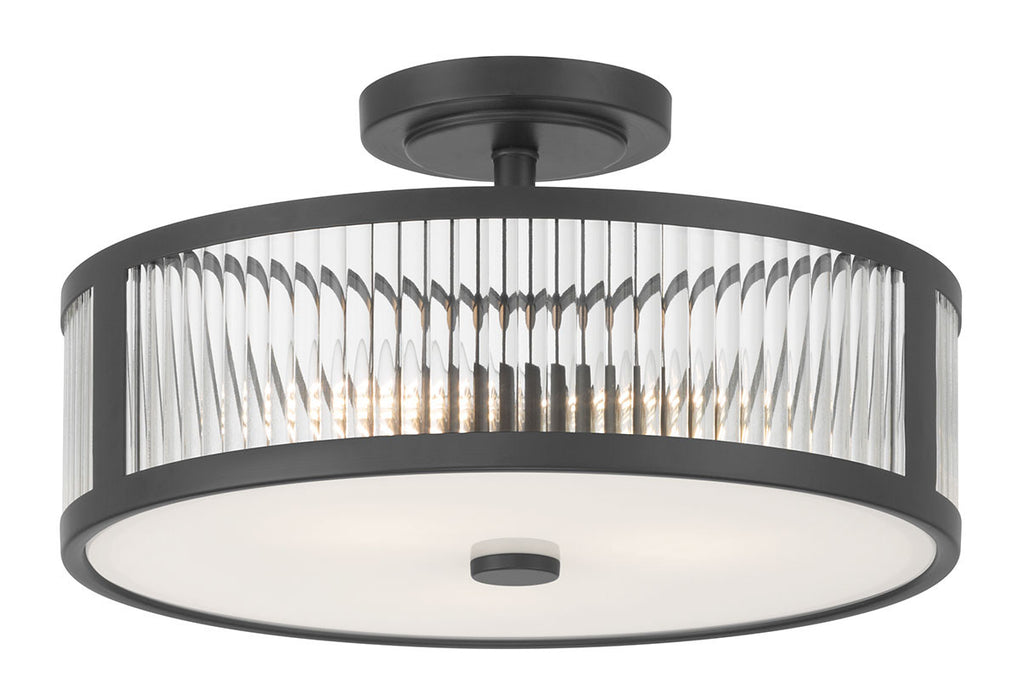 Millennium - 23303-MB - Three Light Semi-Flush Mount - Ardezia - Matte Black