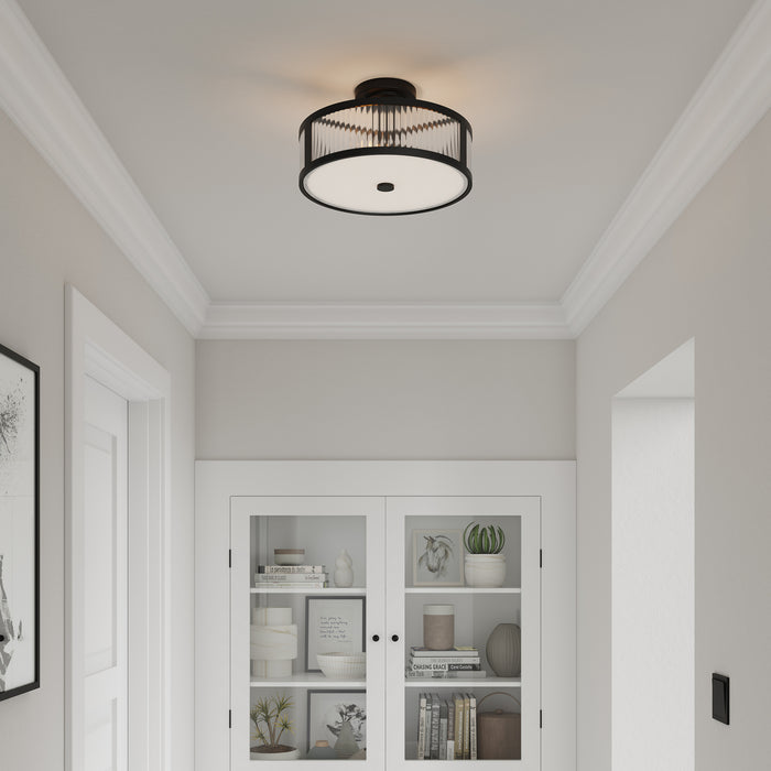 Millennium - 23303-MB - Three Light Semi-Flush Mount - Ardezia - Matte Black
