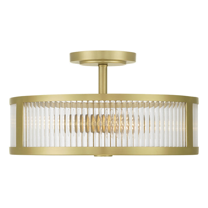Millennium - 23303-VB - Three Light Semi-Flush Mount - Ardezia - Vintage Brass