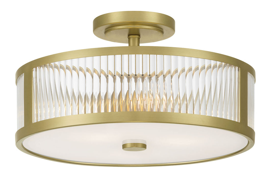 Millennium - 23303-VB - Three Light Semi-Flush Mount - Ardezia - Vintage Brass