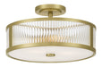 Millennium - 23303-VB - Three Light Semi-Flush Mount - Ardezia - Vintage Brass