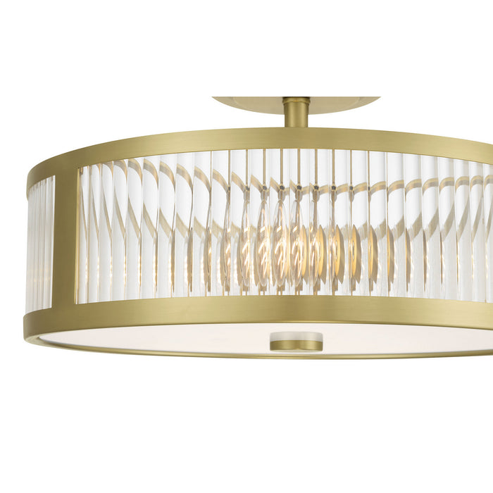 Millennium - 23303-VB - Three Light Semi-Flush Mount - Ardezia - Vintage Brass