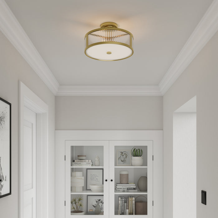 Millennium - 23303-VB - Three Light Semi-Flush Mount - Ardezia - Vintage Brass