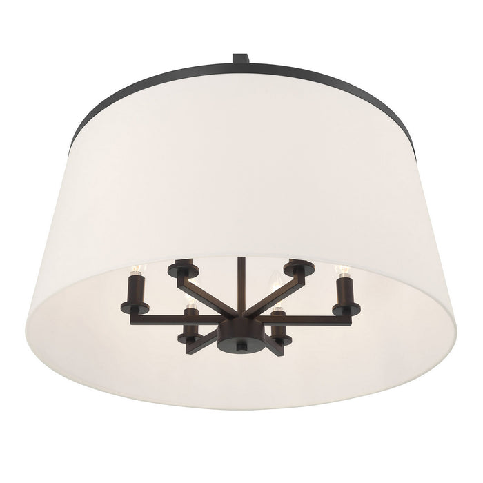 Millennium - 240106-MB - Six Light Pendant - Montrine - Matte Black