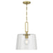 Millennium - 250101-VB - One Light Pendant - Diamara - Vintage Brass