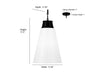 Millennium - 280101-MB - One Light Pendant - Bellaryn - Matte Black