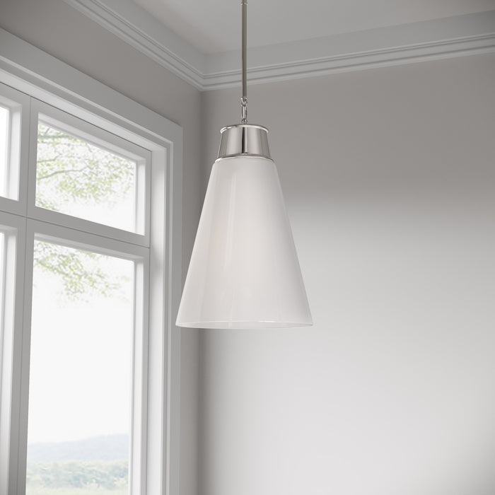 Millennium - 280101-PN - One Light Pendant - Bellaryn - Polished Nickel