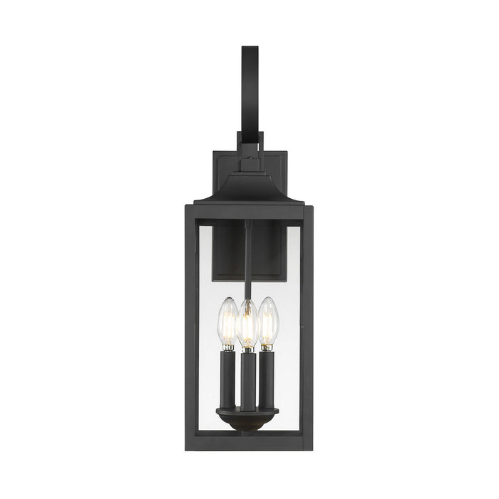 Millennium - 402003-PBK - Three Light Lantern - Halston - Powder Coated Black