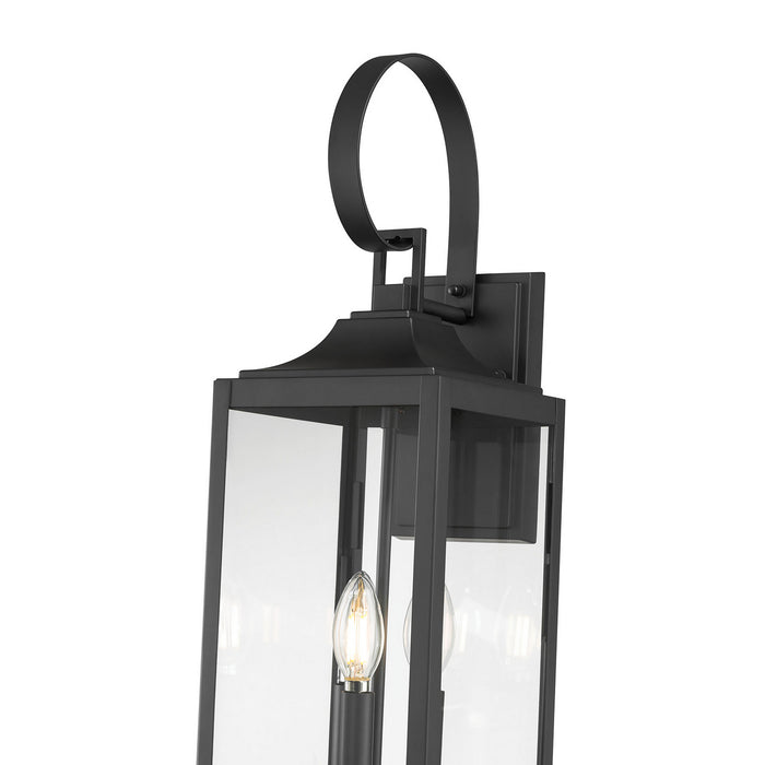 Millennium - 402003-PBK - Three Light Lantern - Halston - Powder Coated Black
