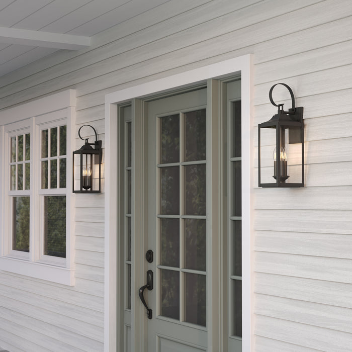 Millennium - 402003-PBK - Three Light Lantern - Halston - Powder Coated Black