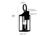 Millennium - 402003-PBK - Three Light Lantern - Halston - Powder Coated Black