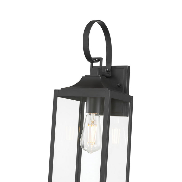 Millennium - 402101-PBK - One Light Lantern - Halston - Powder Coated Black