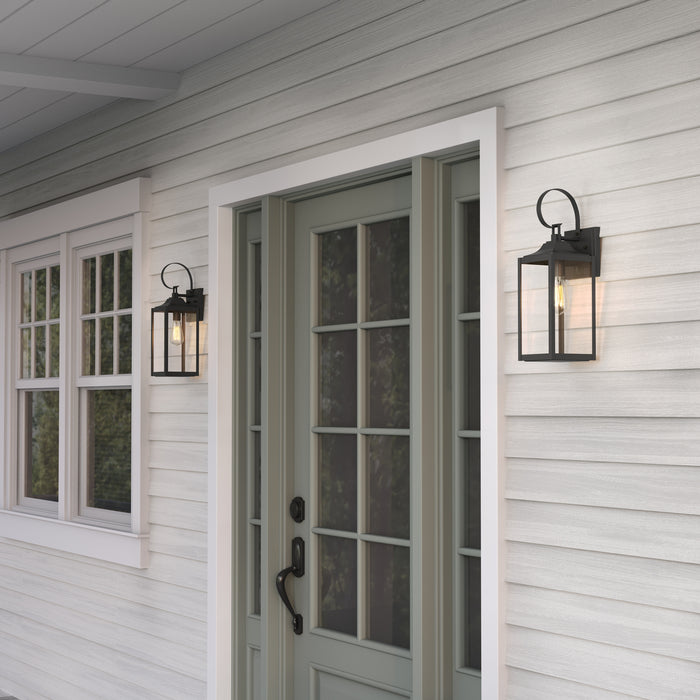 Millennium - 402101-PBK - One Light Lantern - Halston - Powder Coated Black