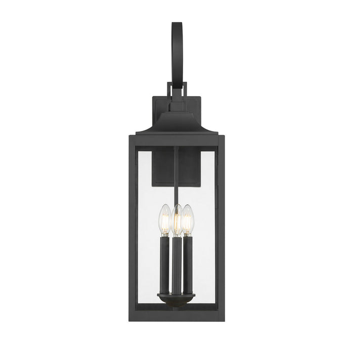 Millennium - 402203-PBK - Three Light Lantern - Halston - Powder Coated Black