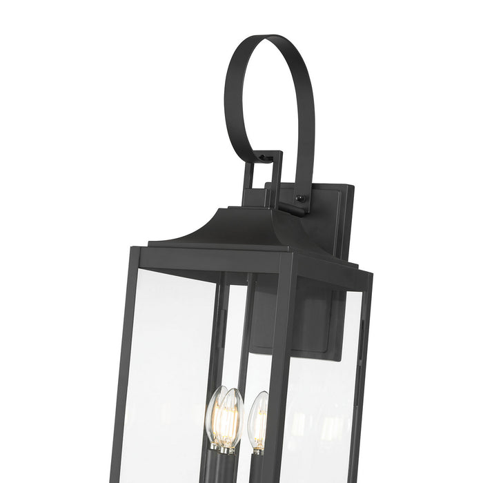 Millennium - 402203-PBK - Three Light Lantern - Halston - Powder Coated Black