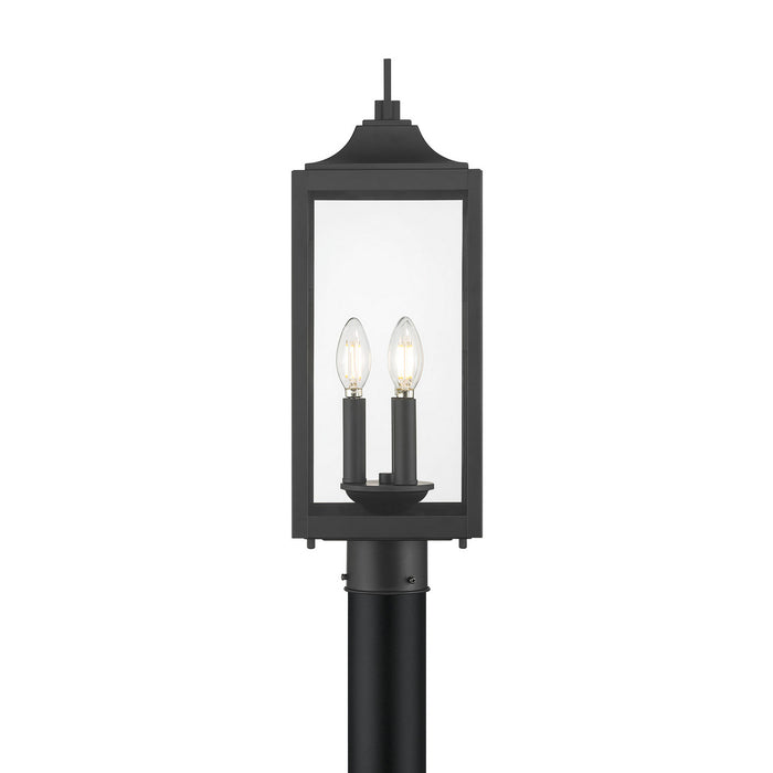 Millennium - 402303-PBK - Three Light Post Lantern - Halston - Powder Coated Black