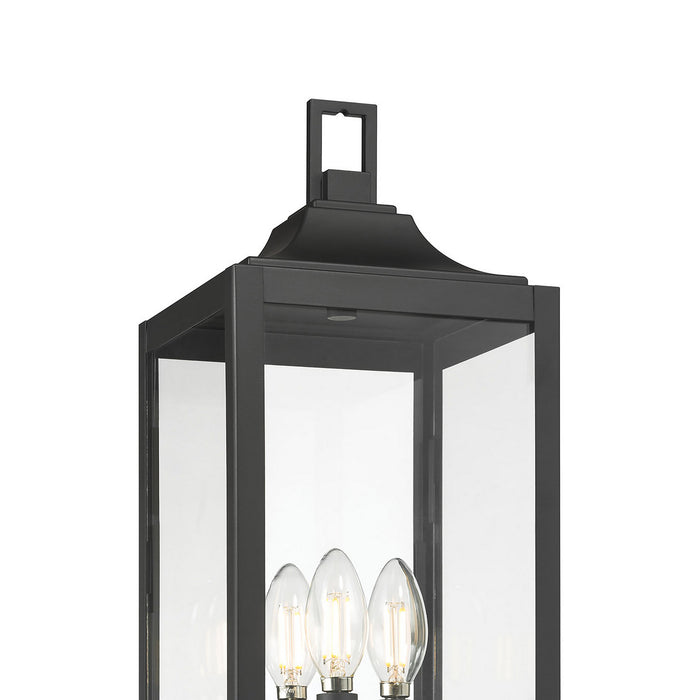 Millennium - 402303-PBK - Three Light Post Lantern - Halston - Powder Coated Black
