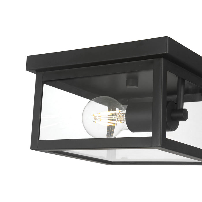 Millennium - 4201-PBK - One Light Flush Mount - Evanton - Powder Coated Black