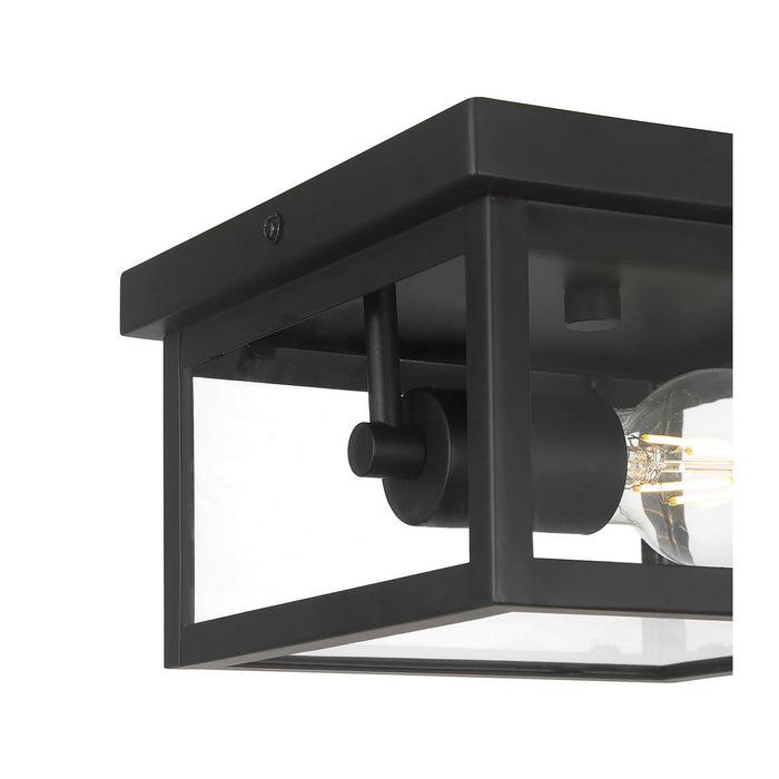 Millennium - 4201-PBK - One Light Flush Mount - Evanton - Powder Coated Black