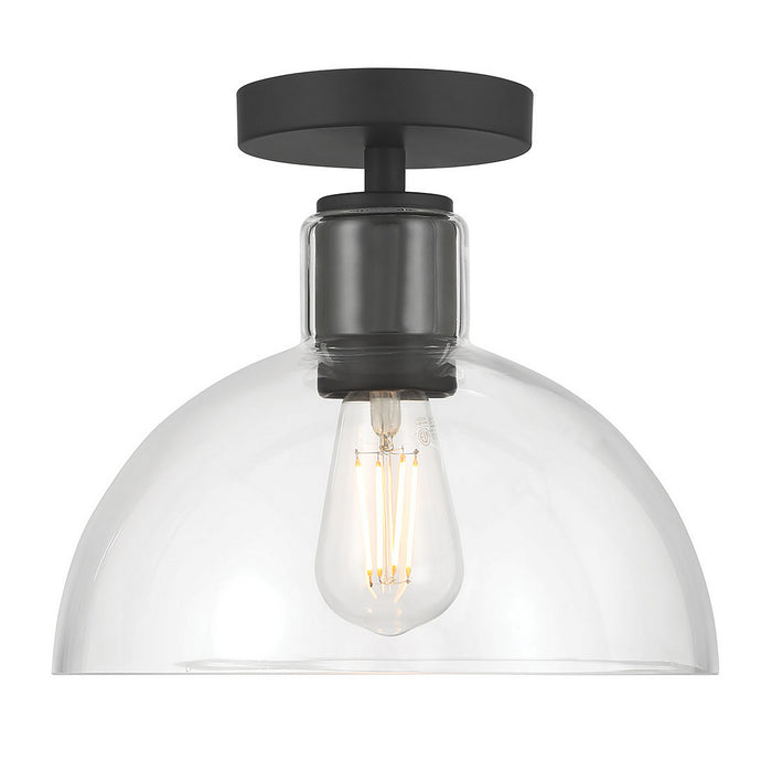 Millennium - 6021-MB - One Light Semi-Flush Mount - Knightsdale - Matte Black