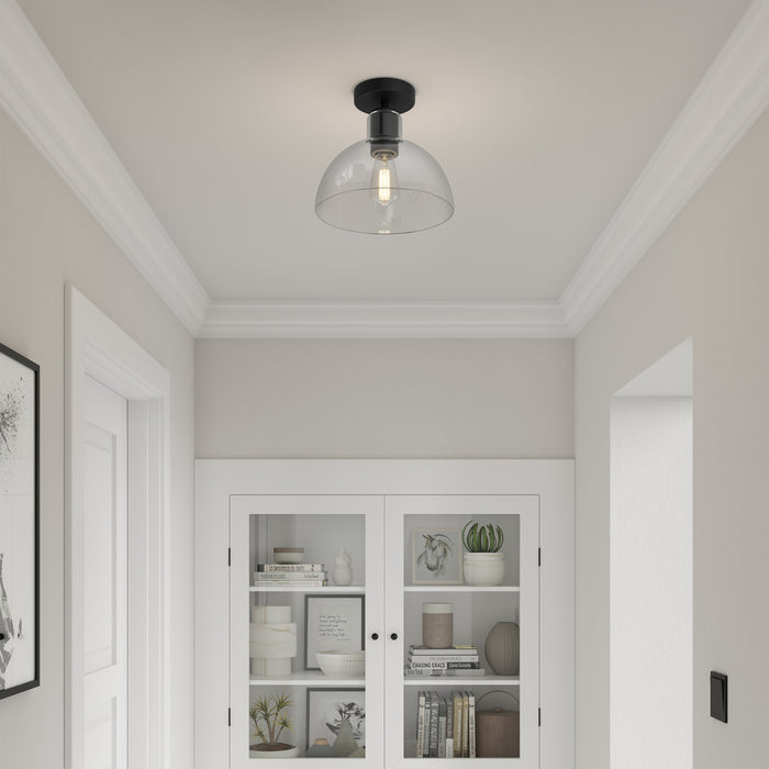 Millennium - 6021-MB - One Light Semi-Flush Mount - Knightsdale - Matte Black