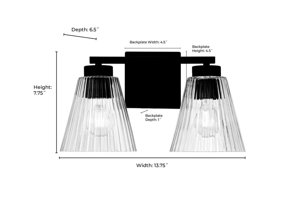 Millennium - 63002-CH - Two Light Vanity - Riville - Chrome