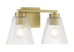 Millennium - 63002-VB - Two Light Vanity - Riville - Vintage Brass