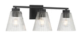 Millennium - 63003-MB - Three Light Vanity - Riville - Matte Black