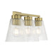 Millennium - 63003-VB - Three Light Vanity - Riville - Vintage Brass