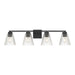 Millennium - 63004-MB - Four Light Vanity - Riville - Matte Black