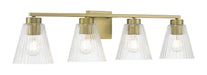 Millennium - 63004-VB - Four Light Vanity - Riville - Vintage Brass
