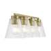 Millennium - 63004-VB - Four Light Vanity - Riville - Vintage Brass