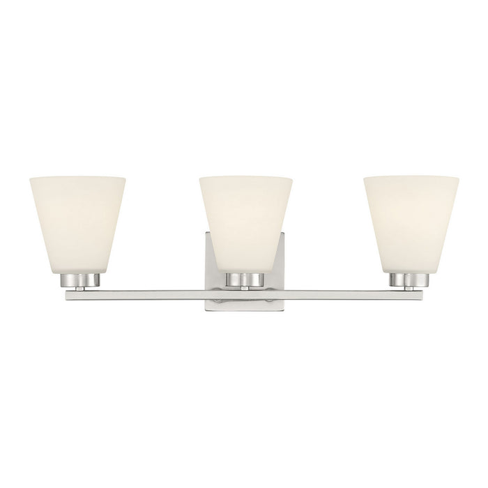 Millennium - 64003WG-BN - Three Light Vanity - Strayhan - Brushed Nickel