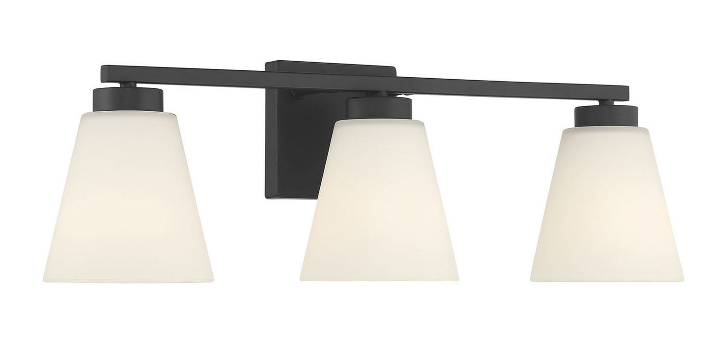 Millennium - 64003WG-MB - Three Light Vanity - Strayhan - Matte Black