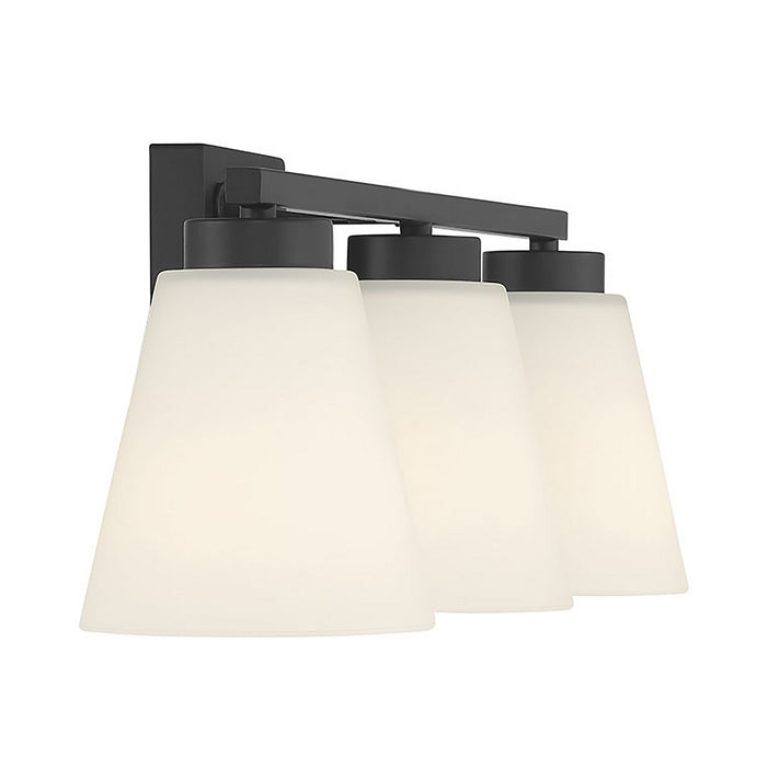 Millennium - 64003WG-MB - Three Light Vanity - Strayhan - Matte Black
