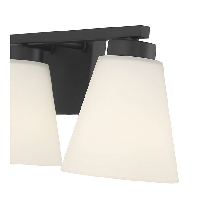 Millennium - 64003WG-MB - Three Light Vanity - Strayhan - Matte Black