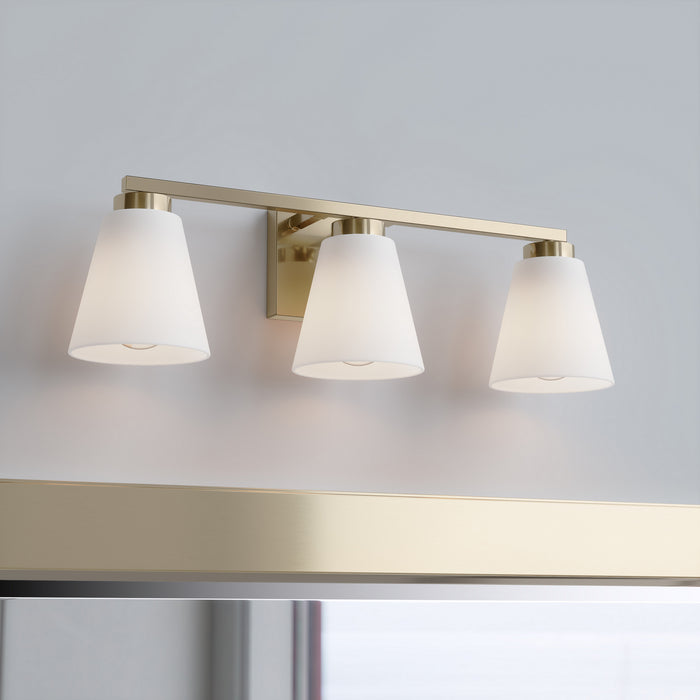 Millennium - 64003WG-MG - Three Light Vanity - Strayhan - Modern Gold