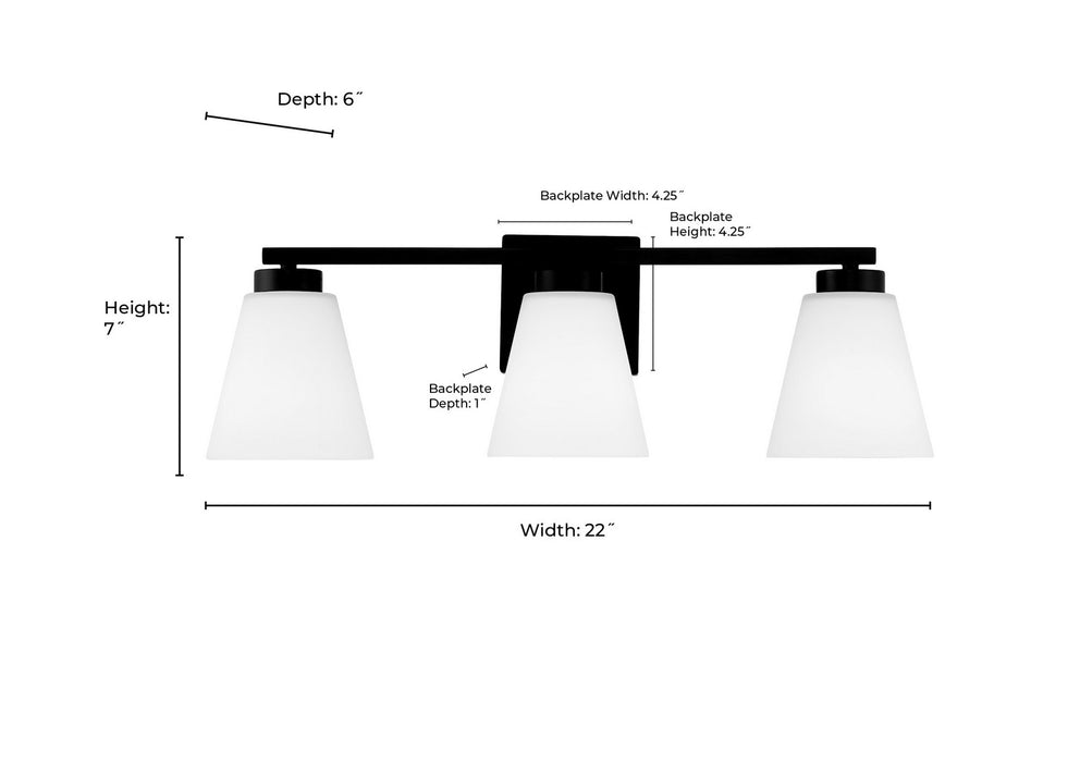 Millennium - 64003WG-MG - Three Light Vanity - Strayhan - Modern Gold
