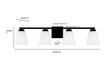 Millennium - 64004WG-BN - Four Light Vanity - Strayhan - Brushed Nickel