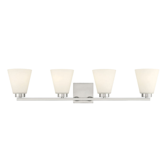 Millennium - 64004WG-BN - Four Light Vanity - Strayhan - Brushed Nickel