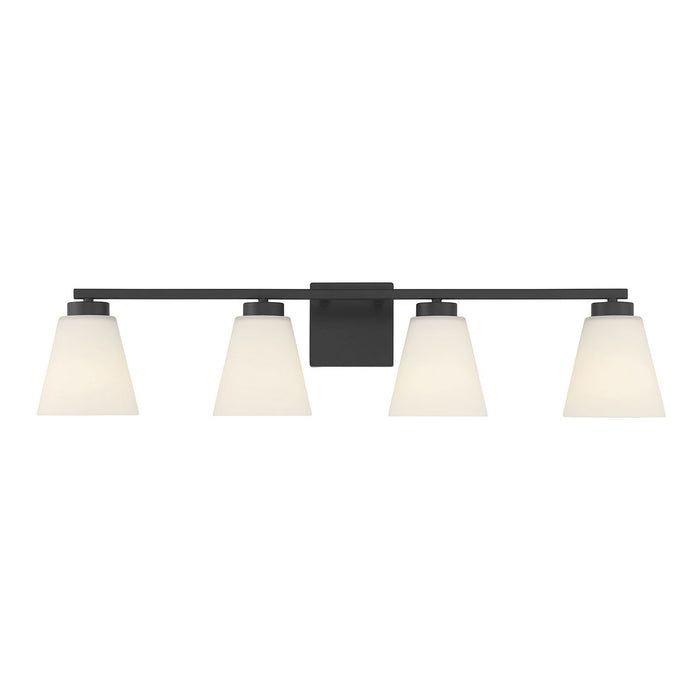 Millennium - 64004WG-MB - Four Light Vanity - Strayhan - Matte Black