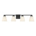 Millennium - 64004WG-MB - Four Light Vanity - Strayhan - Matte Black