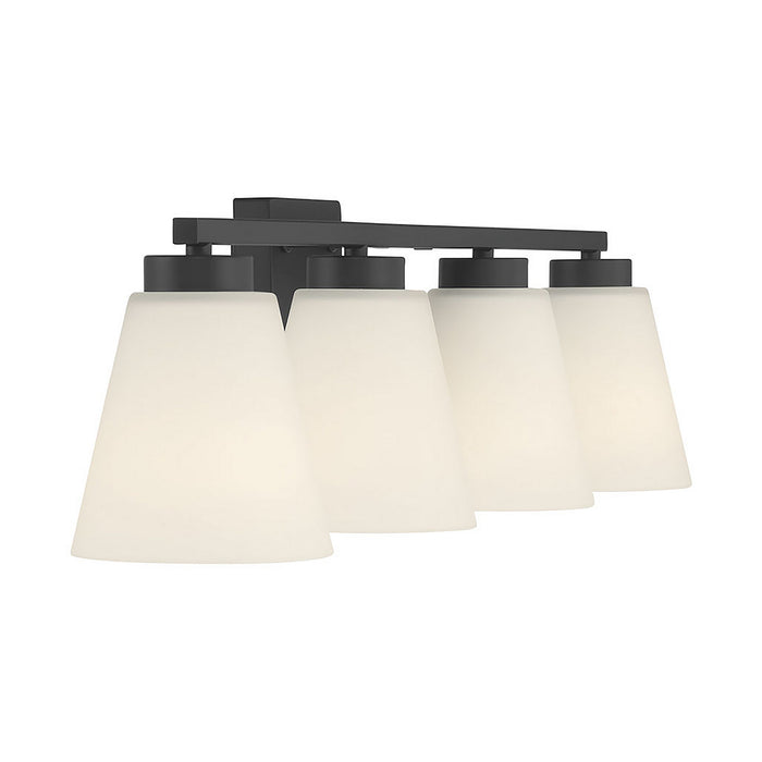 Millennium - 64004WG-MB - Four Light Vanity - Strayhan - Matte Black