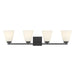 Millennium - 64004WG-MB - Four Light Vanity - Strayhan - Matte Black