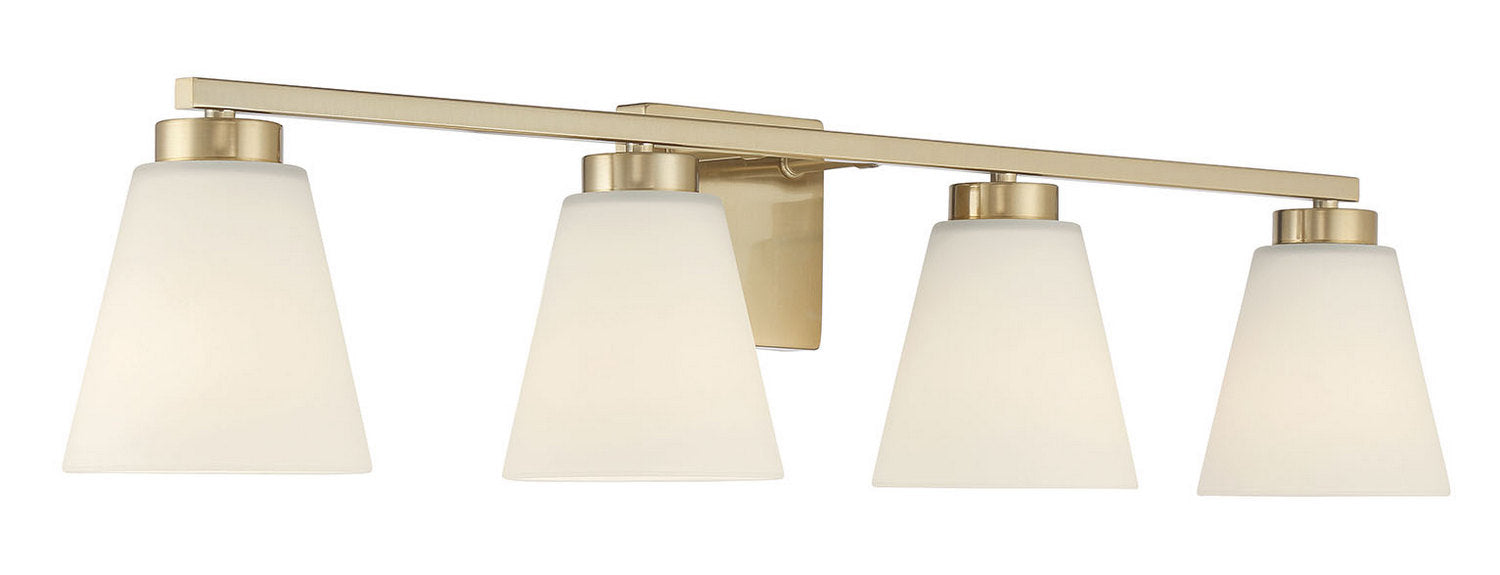 Millennium - 64004WG-MG - Four Light Vanity - Strayhan - Modern Gold