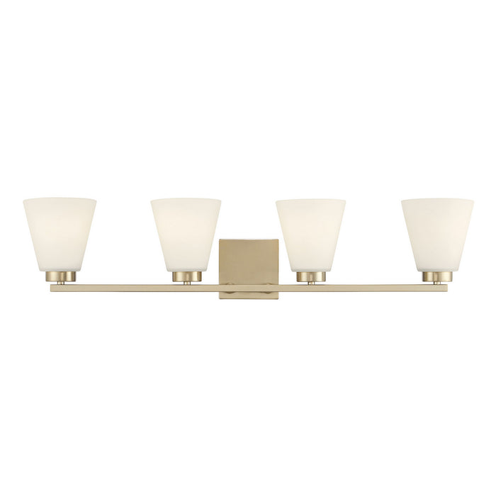 Millennium - 64004WG-MG - Four Light Vanity - Strayhan - Modern Gold
