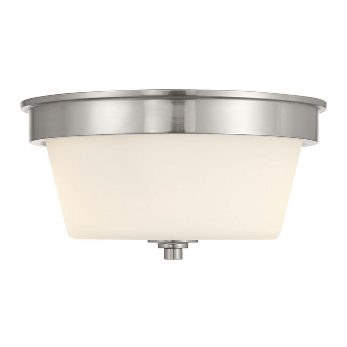 Millennium - 64102WG-BN - Two Light Flush Mount - Strayhan - Brushed Nickel
