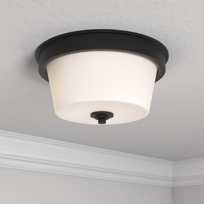 Millennium - 64102WG-MB - Two Light Flush Mount - Strayhan - Matte Black