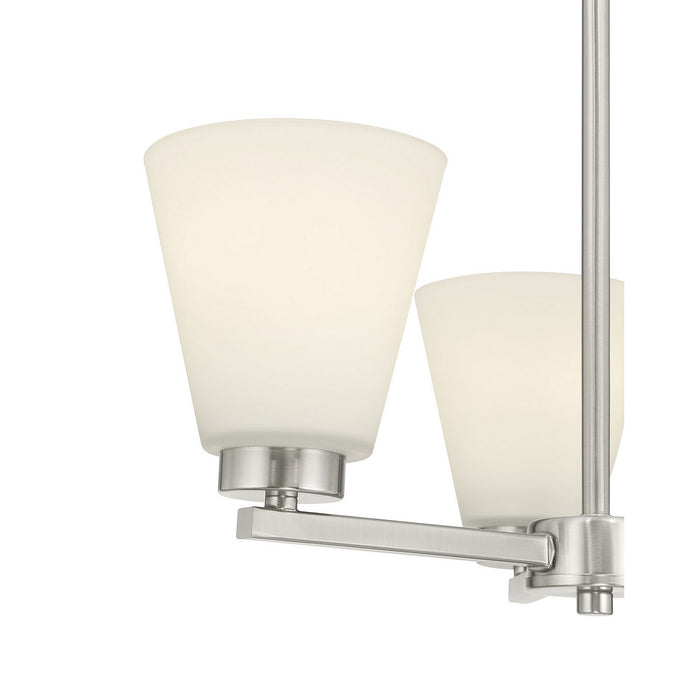 Millennium - 64103WG-BN - Three Light Chandelier - Strayhan - Brushed Nickel